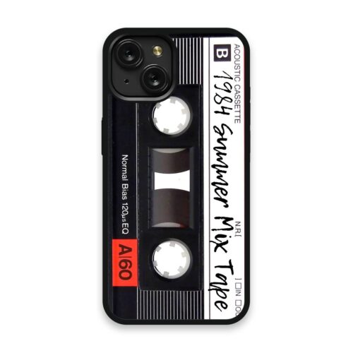 Shockproof TPU Cover for iPhone 15 Featuring 1984 Summer Mix Tape Design from OUTERCASE - SLIMFEND Protective Comfort Grip