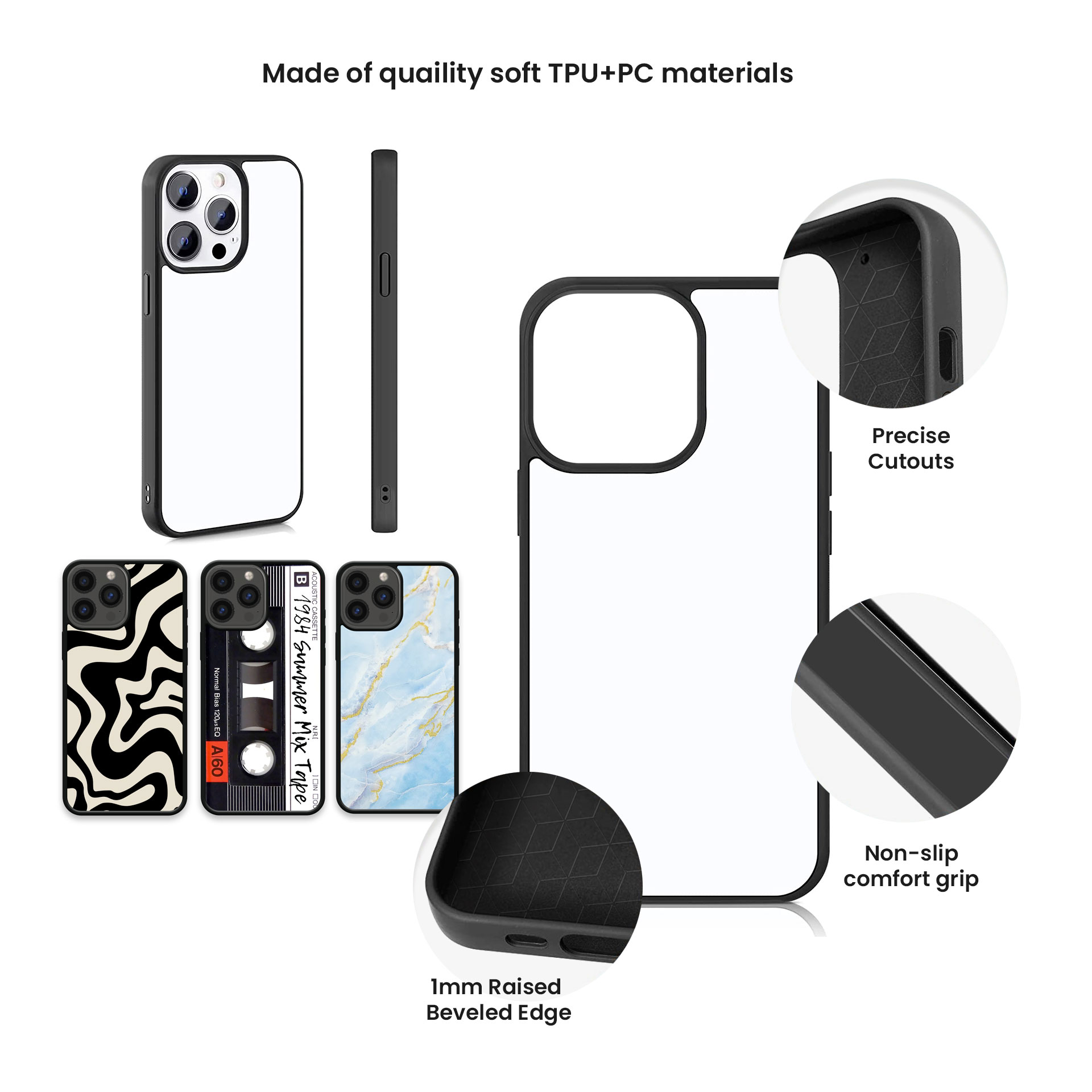 Shockproof TPU Cover for iPhone 15 Featuring Leopard Print in Natural Design from OUTERCASE - SLIMFEND Protective Comfort Grip