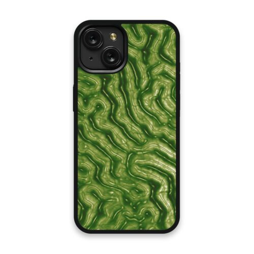 Shockproof TPU Cover for iPhone 15 Featuring Alien Brain Design from OUTERCASE - SLIMFEND Protective Comfort Grip