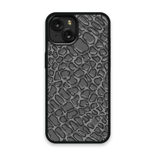 Shockproof TPU Cover for iPhone 15 Featuring Alien Print in Dalek Grey Design from OUTERCASE - SLIMFEND Protective Comfort Grip