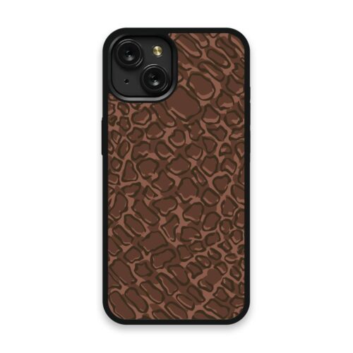 Shockproof TPU Cover for iPhone 15 Featuring Alien Print in Klingon Brown Design from OUTERCASE - SLIMFEND Protective Comfort Grip