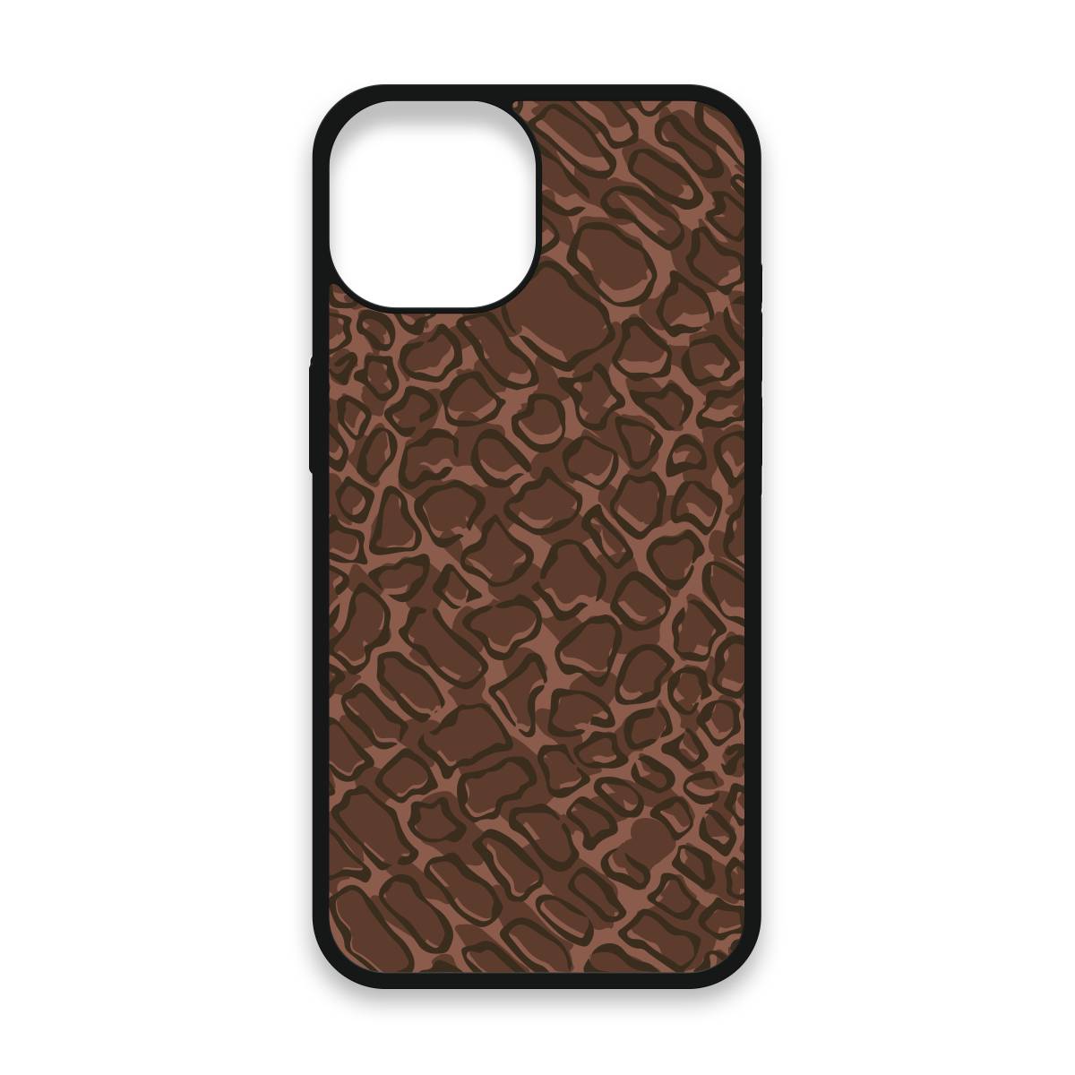 Shockproof TPU Cover for iPhone 15 Featuring Alien Print in Klingon Brown Design from OUTERCASE - SLIMFEND Protective Comfort Grip
