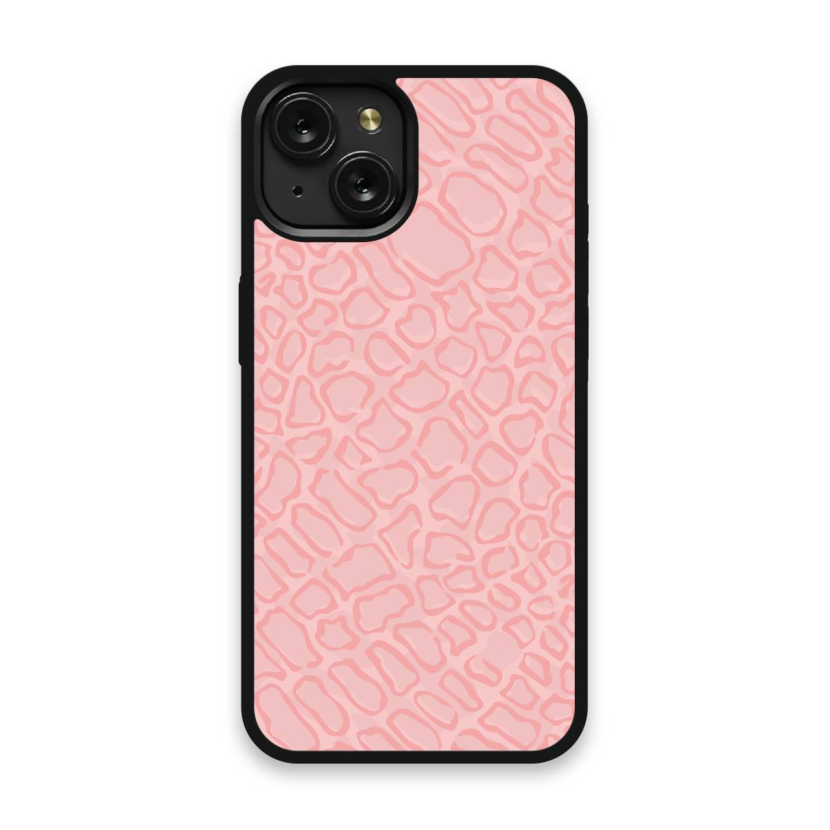 Shockproof TPU Cover for iPhone 15 Featuring Alien Print in Martian Pink Design from OUTERCASE - SLIMFEND Protective Comfort Grip