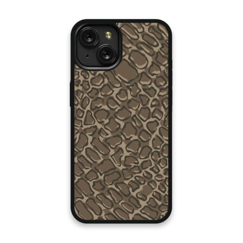 Shockproof TPU Cover for iPhone 15 Featuring Alien Print in Predator Brown Design from OUTERCASE - SLIMFEND Protective Comfort Grip