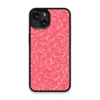 Shockproof TPU Cover for iPhone 15 Featuring Alien Print in Watermelon From Mars Design from OUTERCASE - SLIMFEND Protective Comfort Grip