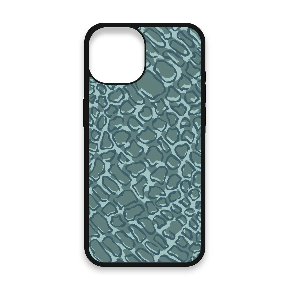 Shockproof TPU Cover for iPhone 15 Featuring Alien Print in Zora Blue Design from OUTERCASE - SLIMFEND Protective Comfort Grip