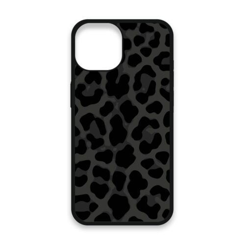 Shockproof TPU Cover for iPhone 15 Featuring Cheetah Print in Panther Black Design from OUTERCASE - SLIMFEND Protective Comfort Grip