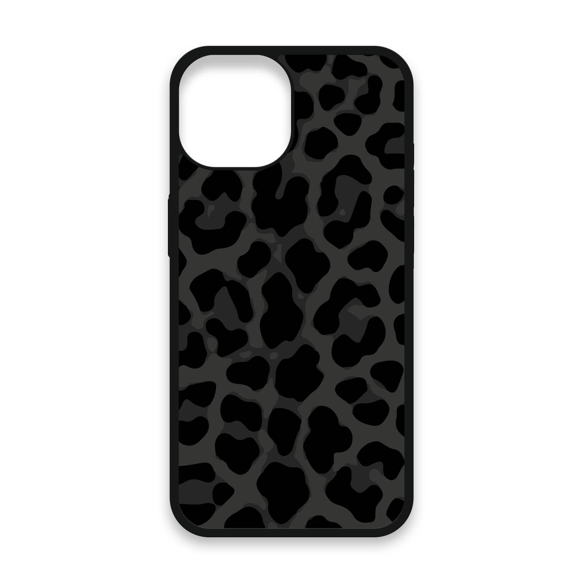 Shockproof TPU Cover for iPhone 15 Featuring Cheetah Print in Panther Black Design from OUTERCASE - SLIMFEND Protective Comfort Grip