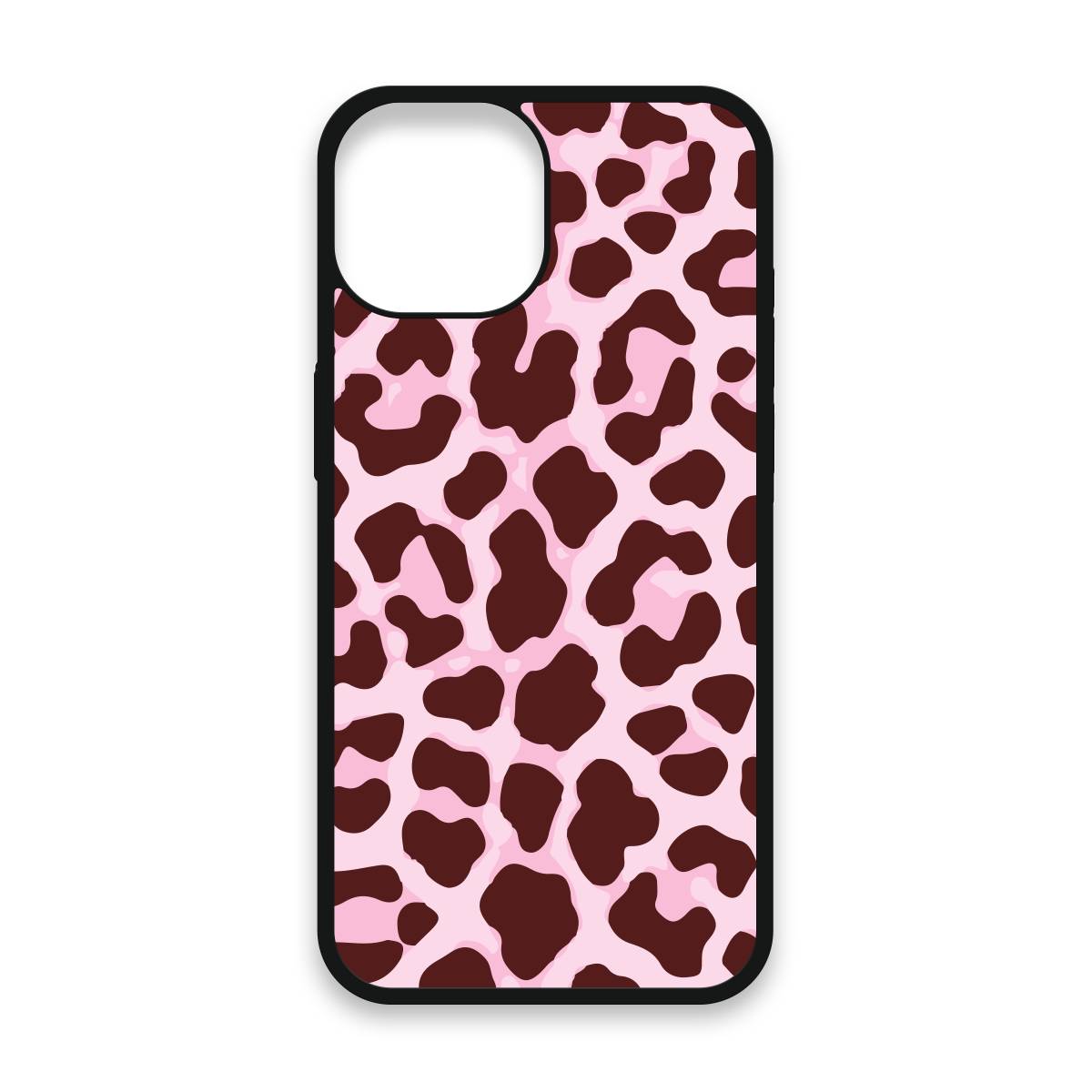 Shockproof TPU Cover for iPhone 15 Featuring Cheetah Print in Chocolate Pink Design from OUTERCASE - SLIMFEND Protective Comfort Grip