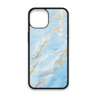 Shockproof TPU Cover for iPhone 15 Featuring Icelandic Blue Marble Design from OUTERCASE - SLIMFEND Protective Comfort Grip