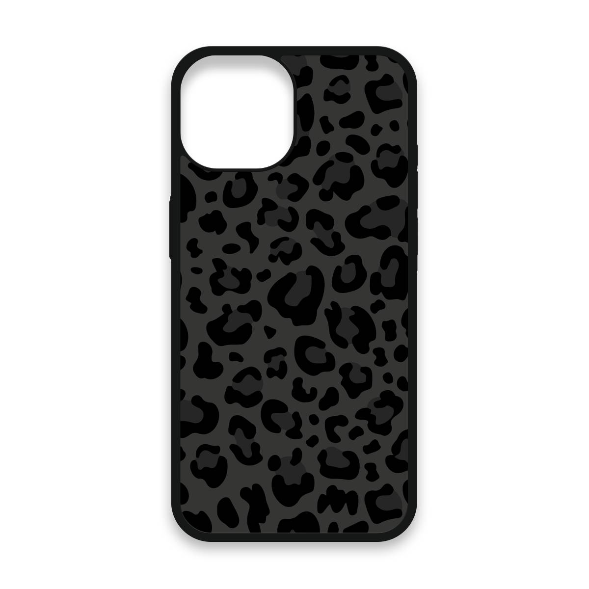 Shockproof TPU Cover for iPhone 15 Featuring Leopard Print in Panther Black Design from OUTERCASE - SLIMFEND Protective Comfort Grip