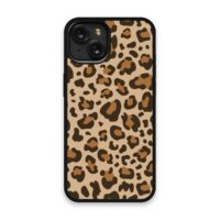 Shockproof TPU Cover for iPhone 15 Featuring Leopard Print in Natural Design from OUTERCASE - SLIMFEND Protective Comfort Grip