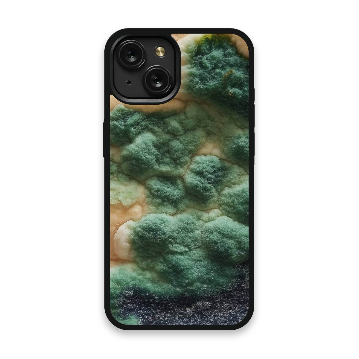 Shockproof TPU Cover for iPhone 15 Featuring Mouldy Toast Design from OUTERCASE - SLIMFEND Protective Comfort Grip